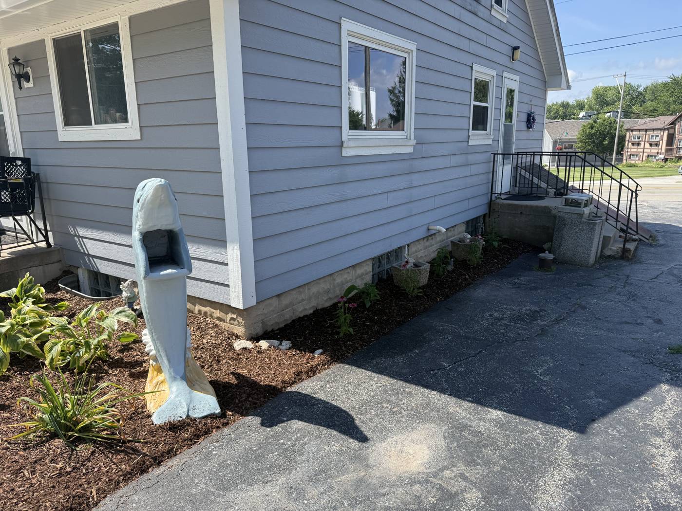 Landscaping project, full view