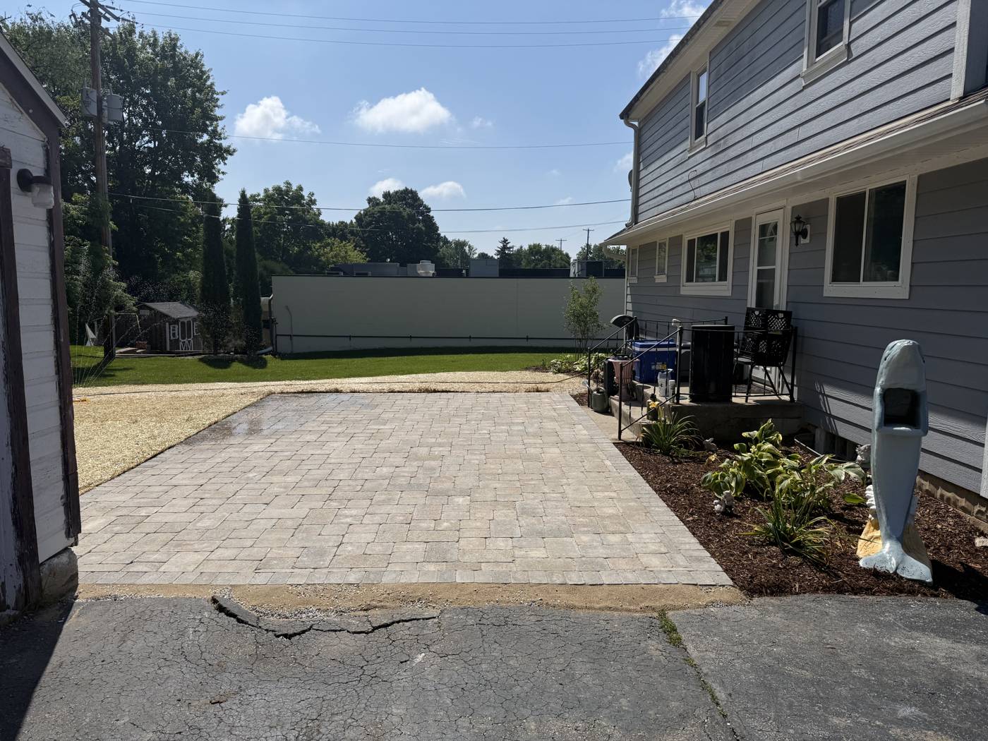 Patio hardscaping project